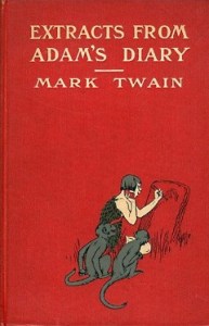 Portada del libro original: Extracts from Adam's Diary